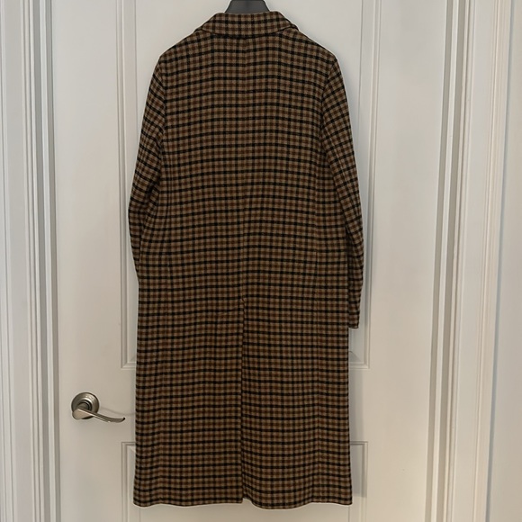 Zara Checkered Trench Coat in Brown and Black - Picture 5 of 7
